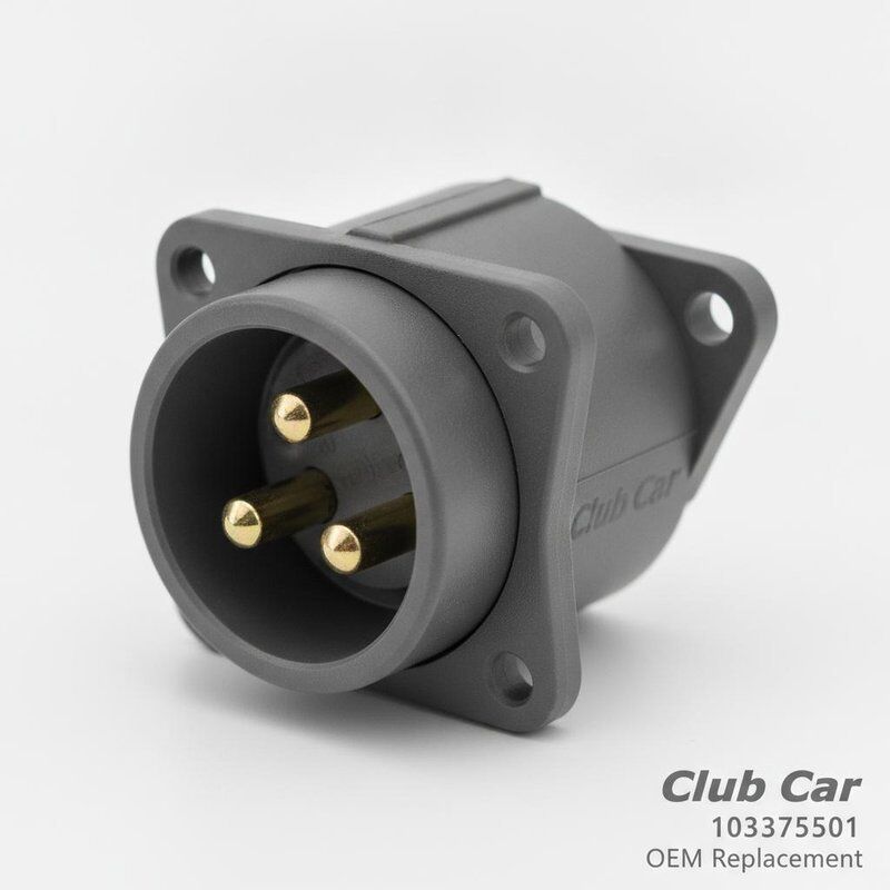 Розетка для зарядного устройства Club Car Precedent 103375501 OEM Сменный корпус с прямой посадкой Коррозионностойкие штыри